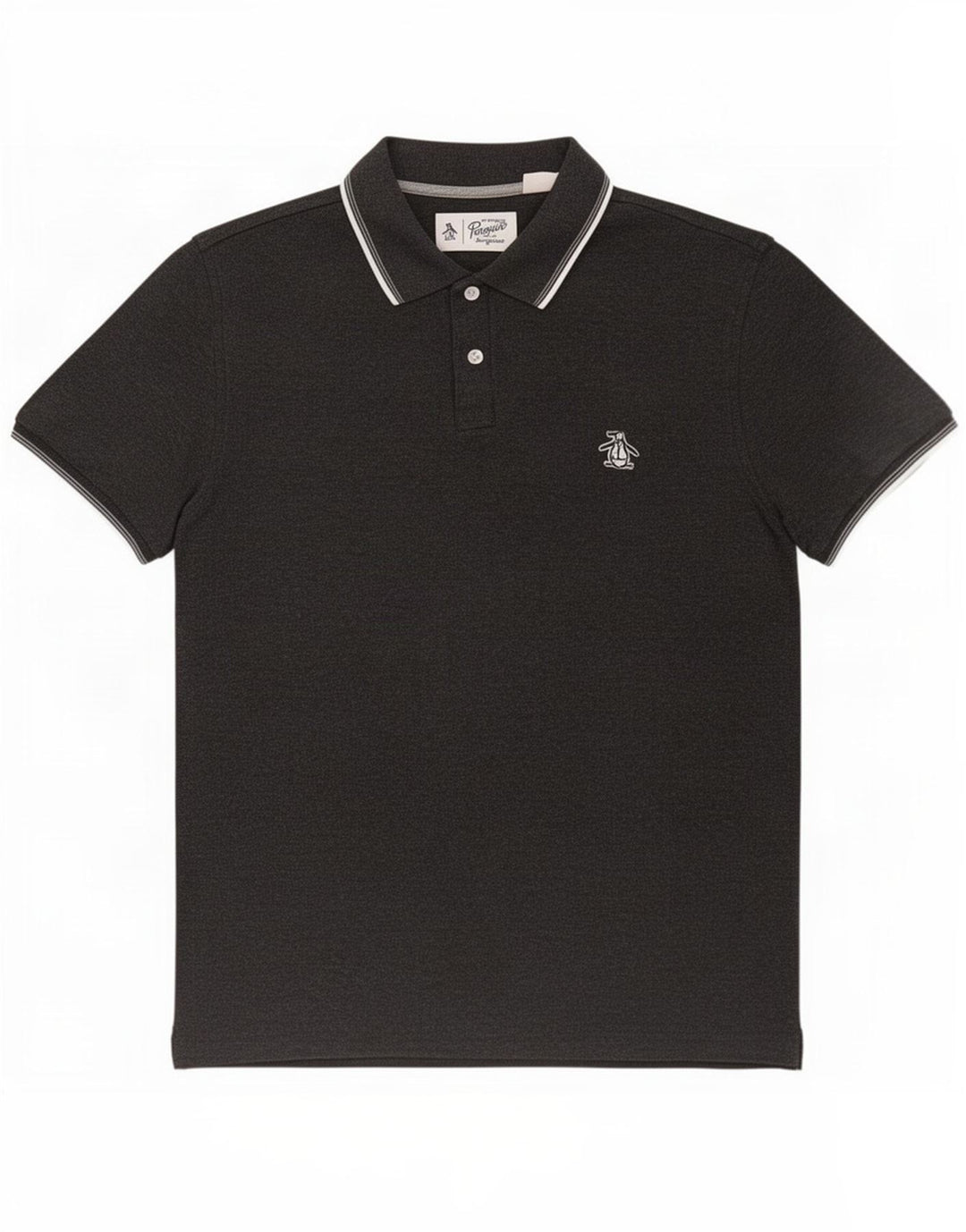 Penguin Herren-Poloshirt aus mittelgrauer Baumwolle