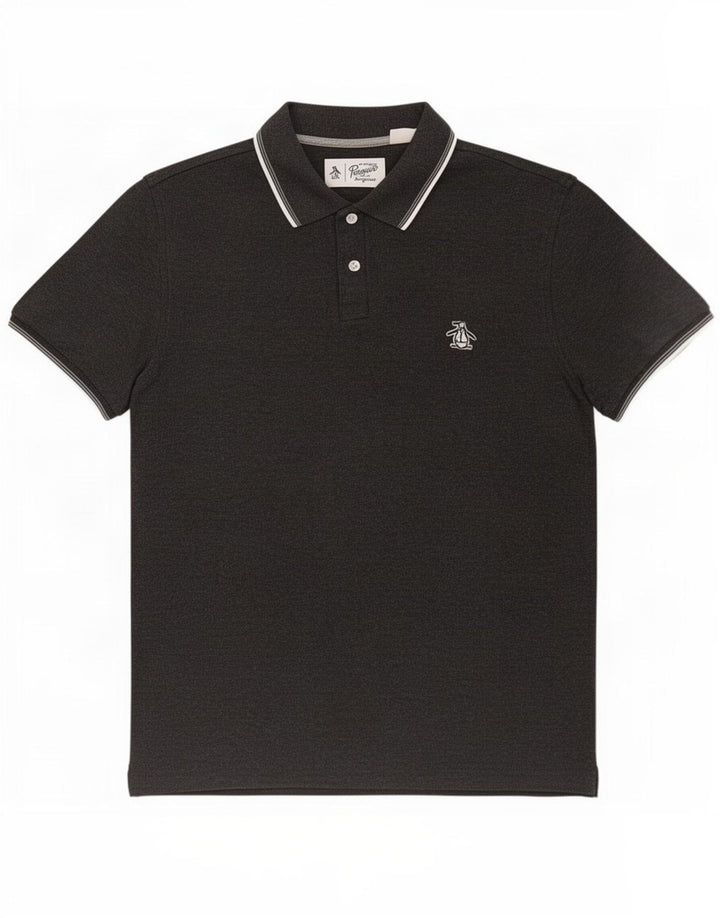 Penguin Herren-Poloshirt aus mittelgrauer Baumwolle