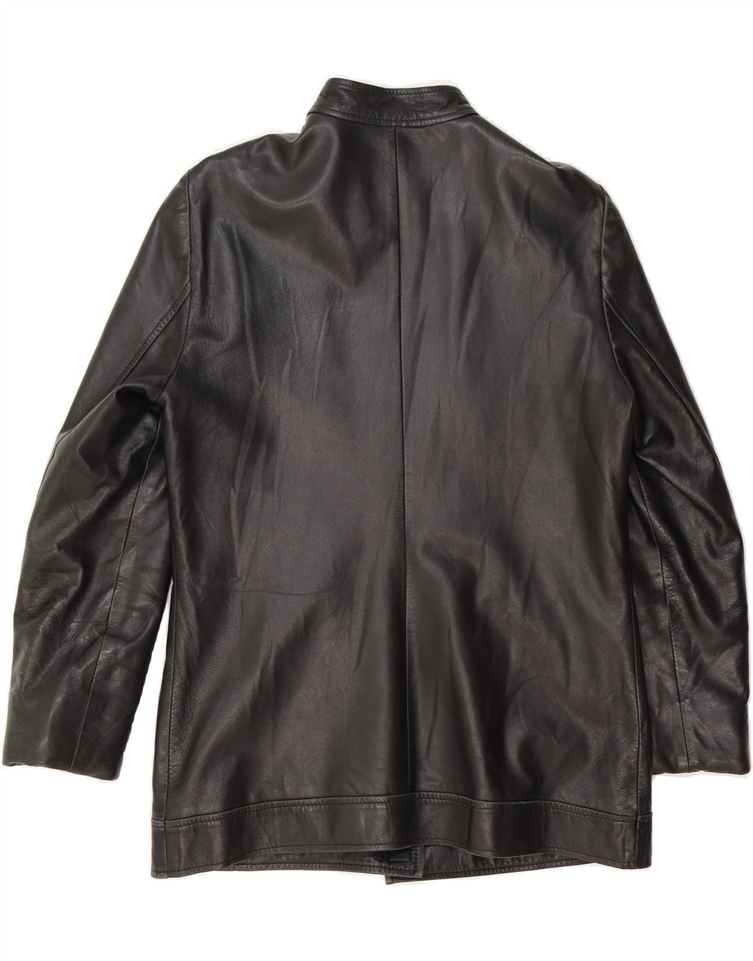 VINTAGE Womens Leather Jacket IT 46 Large Black Leather Vintage Vintage and Second-Hand Vintage from Messina Hembry 