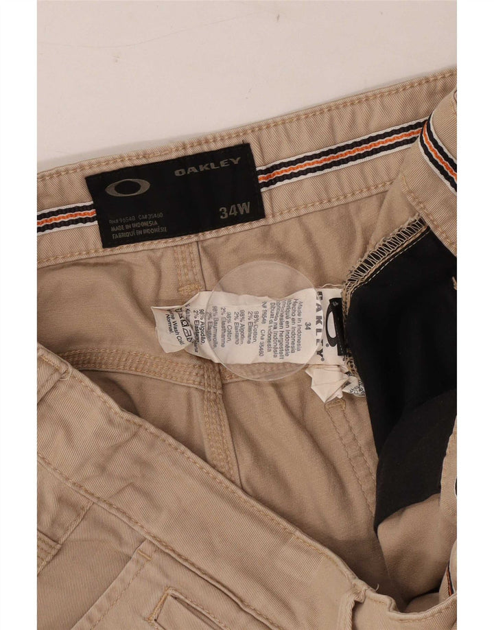 Oakley Herren Chinoshorts W34 Large Beige Baumwolle