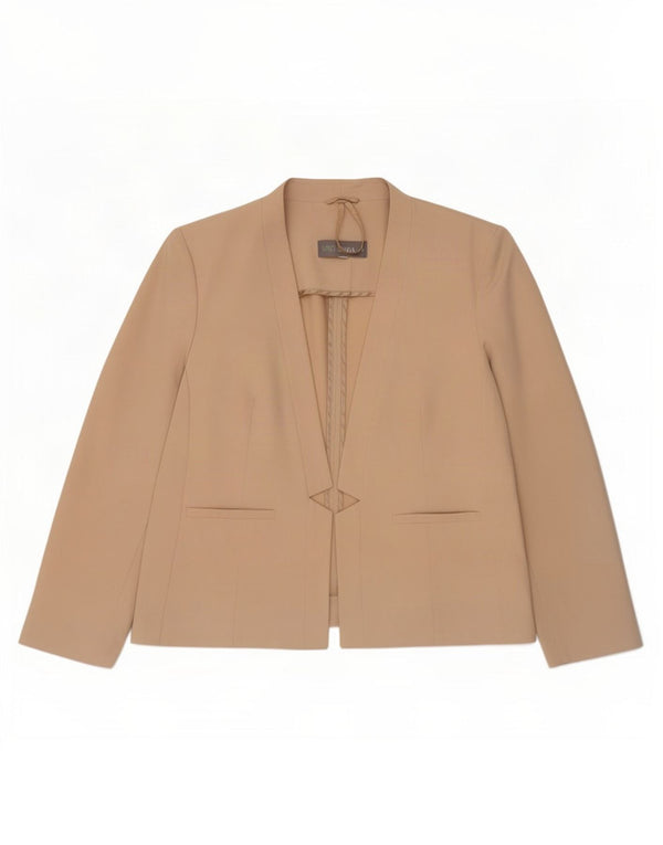 Marks & Spencer Offene Damen-Blazerjacke UK 20 2XL Beige Polyester