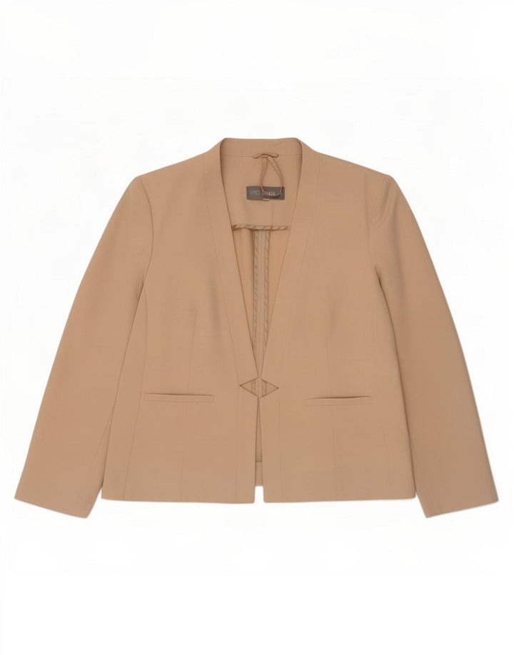 Marks & Spencer Offene Damen-Blazerjacke UK 20 2XL Beige Polyester