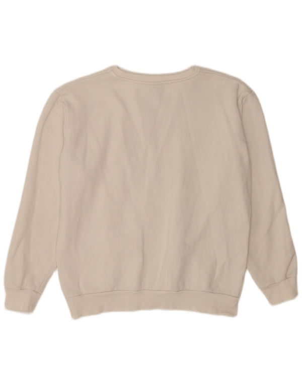 Zara Damen Grafik-Sweatshirt mit normaler Passform, Größe L, Weiß