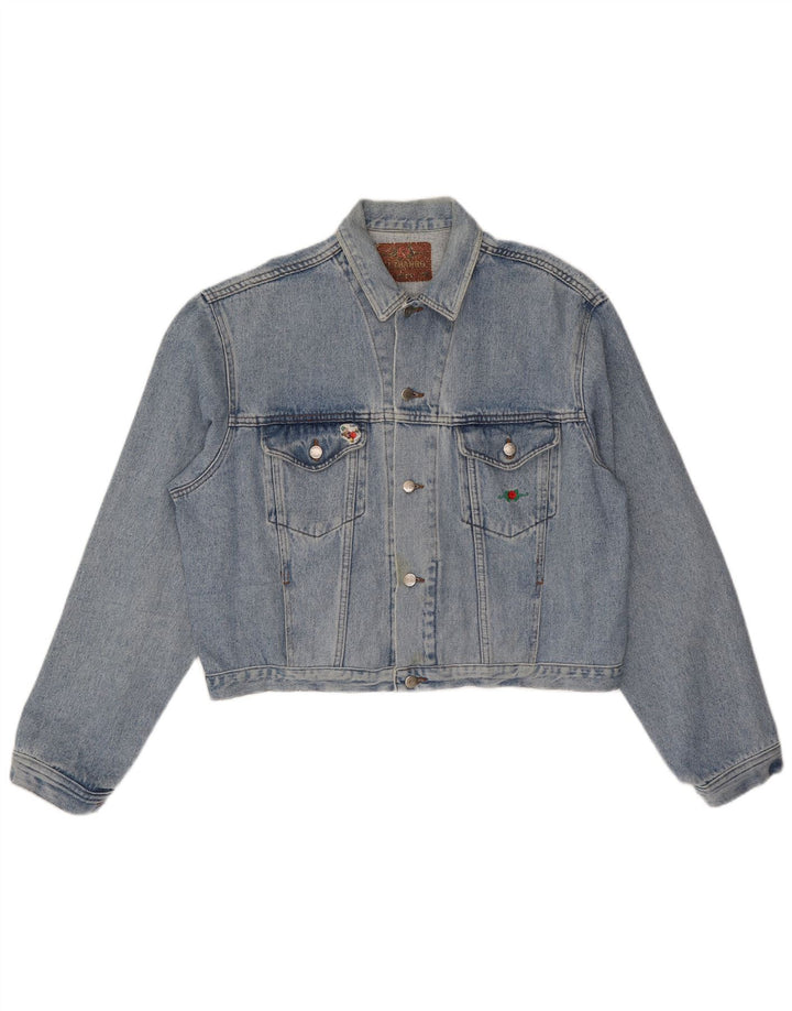 El Charro Damen Übergroße Jeansjacke UK 18 XL Blaue Baumwolle