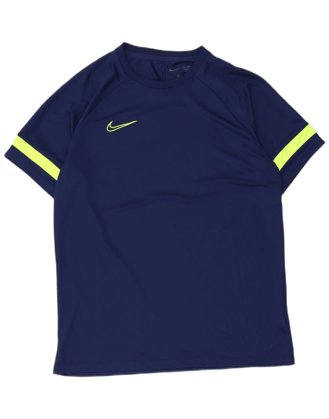 Nike Herren Dri Fit T-Shirt Top XL Marineblaues Colourblock-Polyester