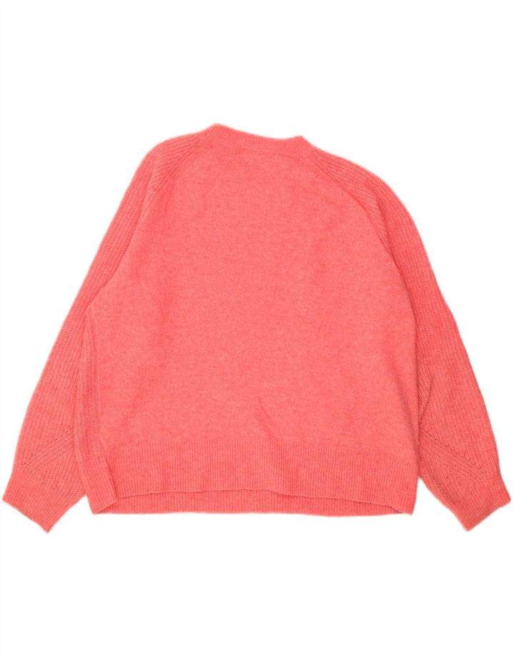 Marks & Spencer Damen-Pullover, übergroß, Rundhalsausschnitt, Gr. 16, Rosa