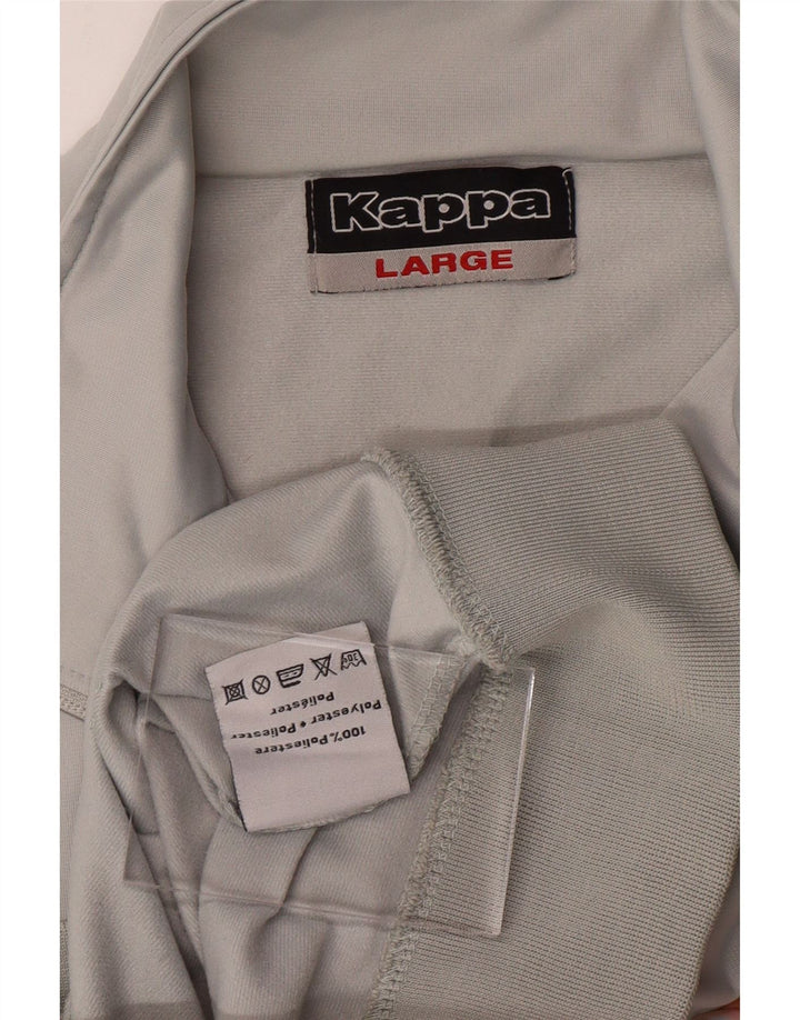 KAPPA Womens Tracksuit Top Jacket UK 16 Large Grey Polyester