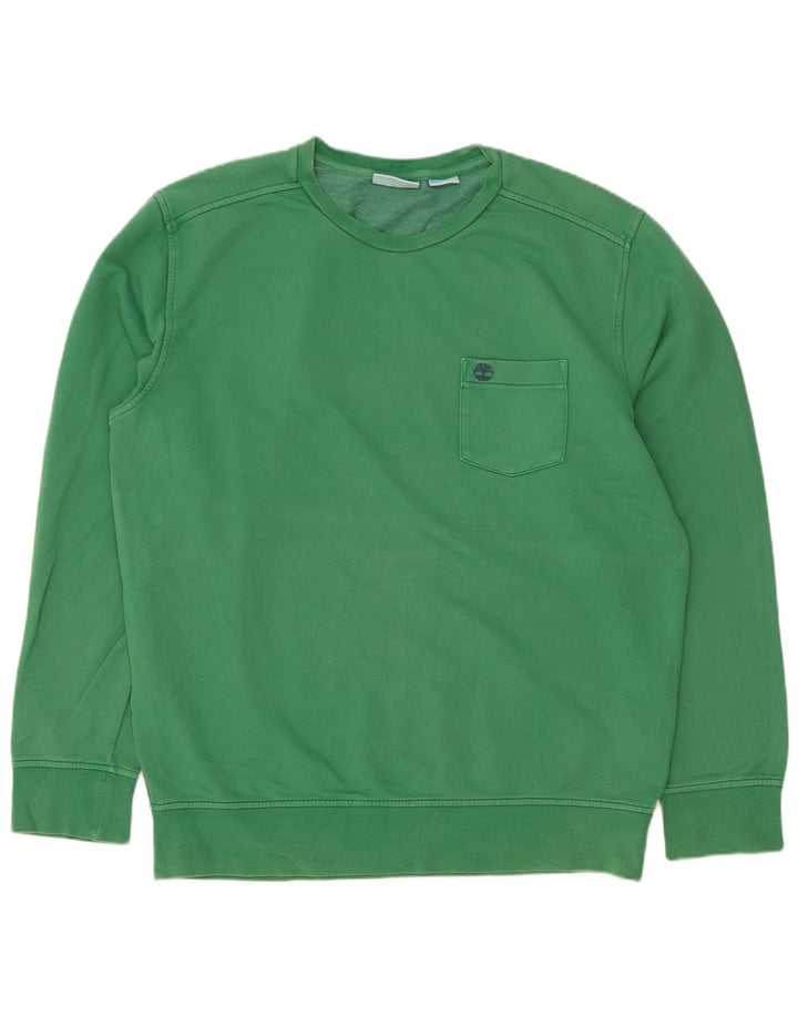 Timberland Herren Sweatshirt Pullover Große grüne Baumwolle