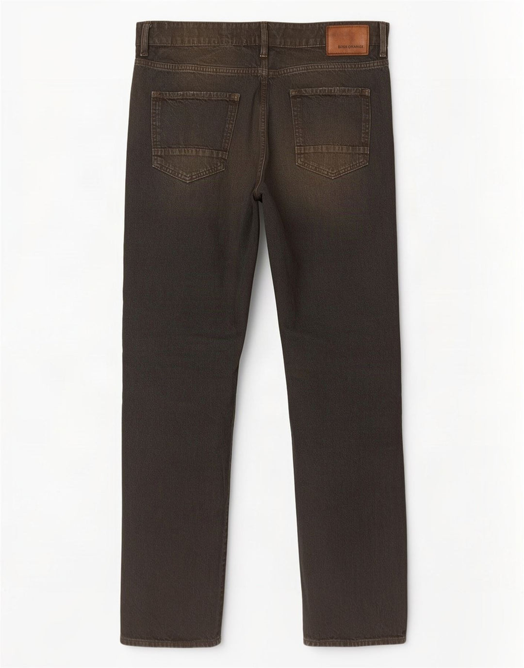 Hugo Boss Herren Straight Jeans W34 L34 Schwarze Baumwolle