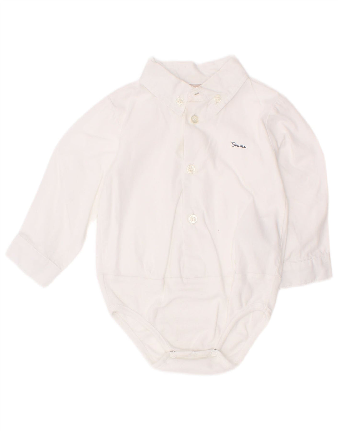 Brums Baby-Jungen-Shirt, 6–9 Monate, weiße Baumwolle