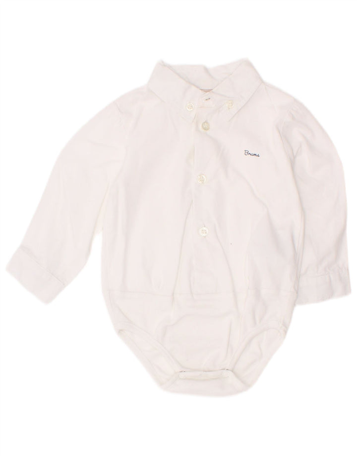 Brums Baby-Jungen-Shirt, 6–9 Monate, weiße Baumwolle