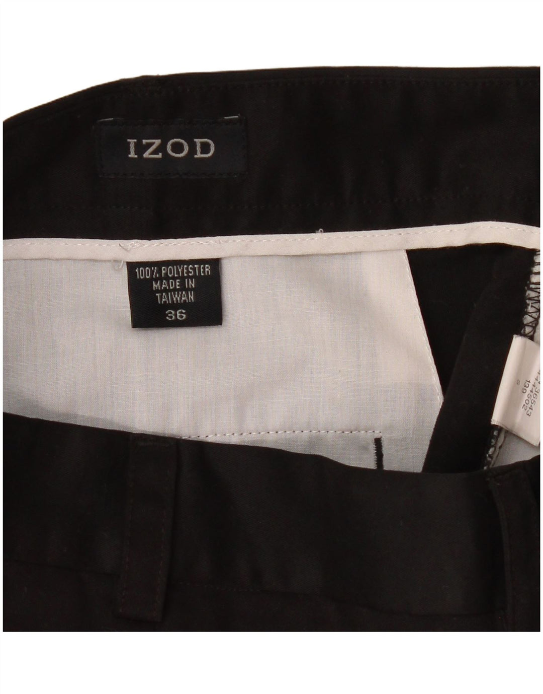 Izod Mens Pegged Chino Shorts W36 Large Schwarz Polyester