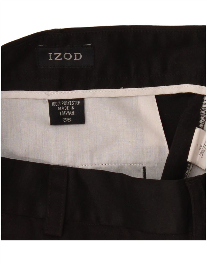 Izod Mens Pegged Chino Shorts W36 Large Schwarz Polyester