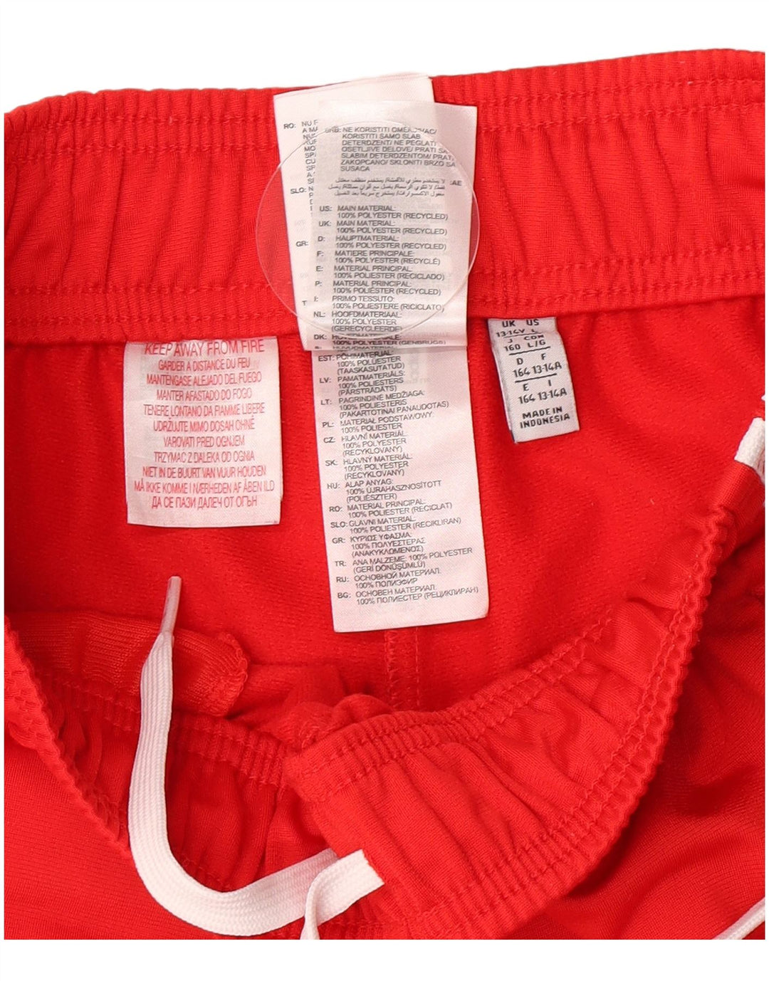 Adidas Jungen-Trainingshose, Jogginghose, 13–14 Jahre, rotes Polyester