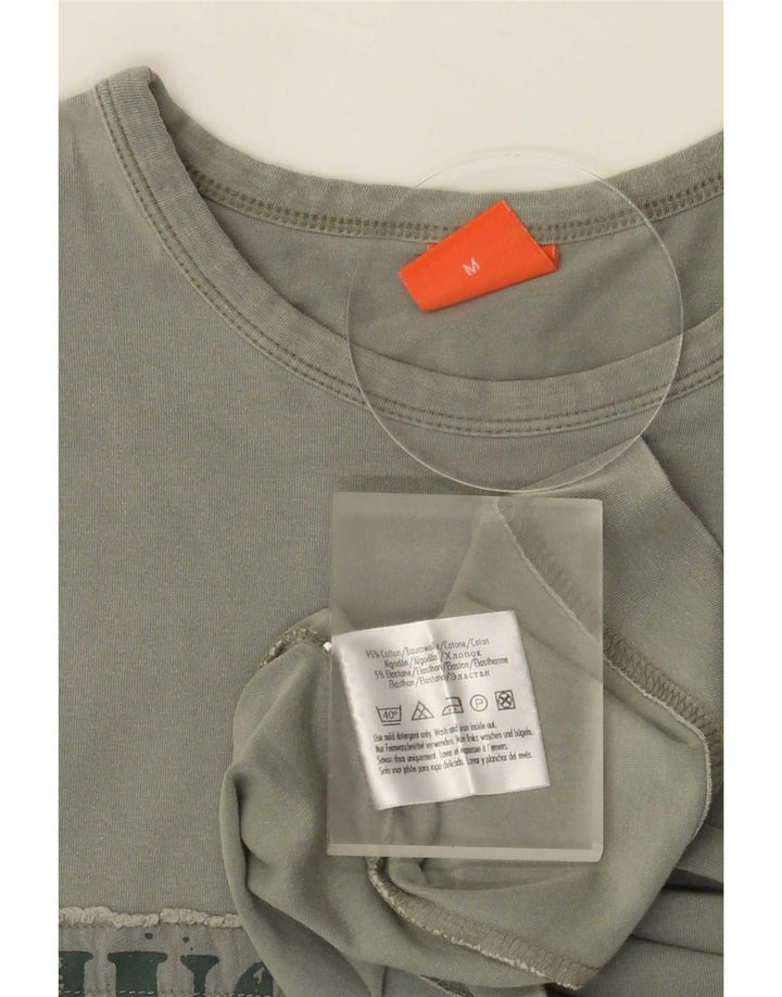 Hugo Boss Herren-T-Shirt mit Grafik, mittelgraue Baumwolle