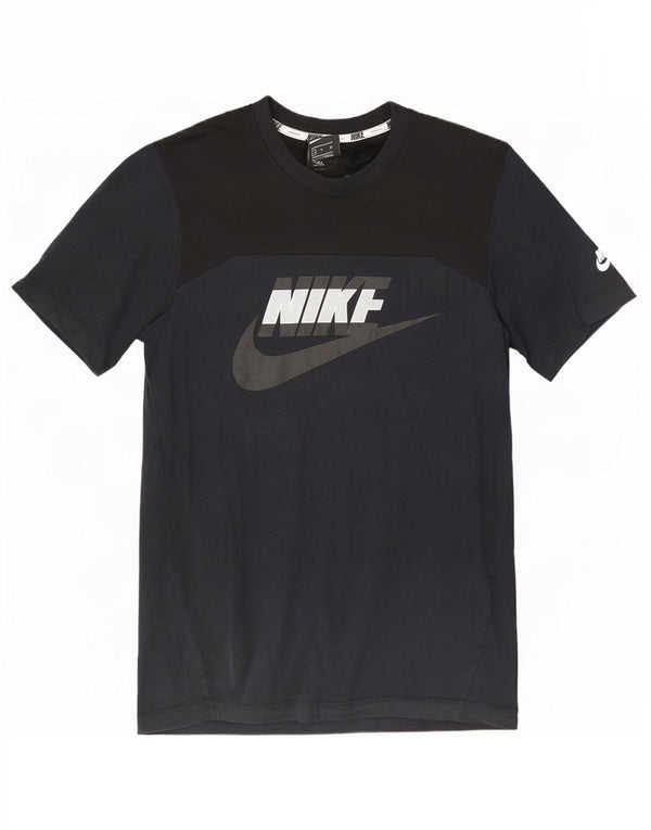 Nike Herren-T-Shirt mit Grafik, Größe S, schwarze Baumwolle