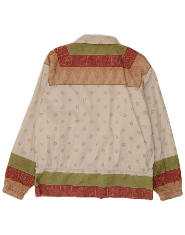 HEAD Damen Bomberjacke UK 20 2XL Weiß geblümt