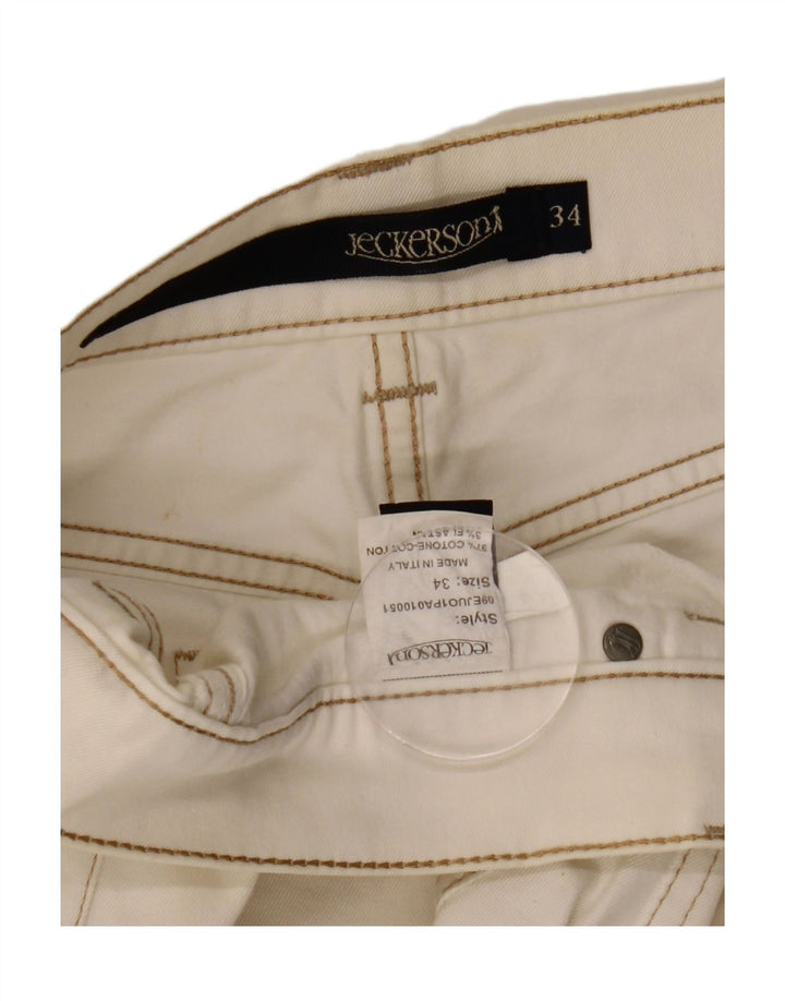 Jeckerson Herren Straight Jeans W34 L34 Weiße Baumwolle