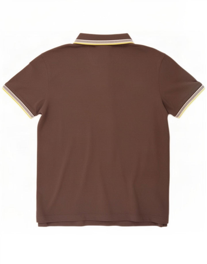 Hugo Boss Herren Poloshirt XL grau gestreift aus Baumwolle