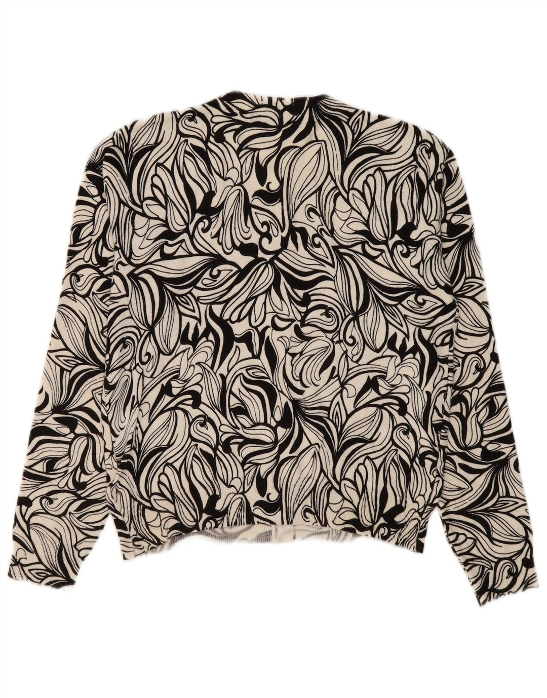 Marks & Spencer Damen-Cardigan-Pullover UK 12 Medium Black Floral Viscose