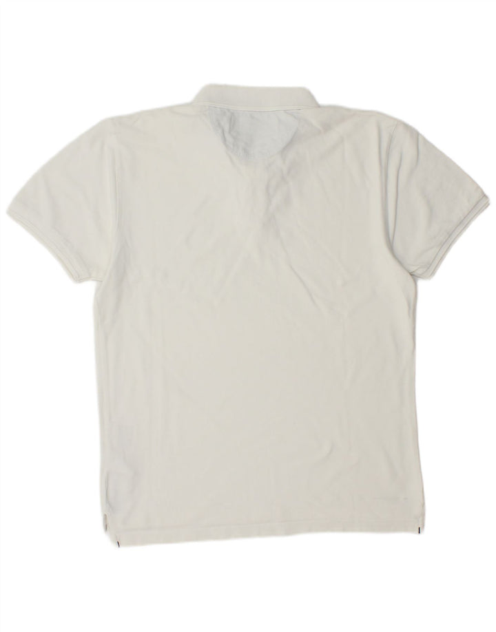 LEVI'S Mens Coupe Standard Standard Fit Polo Shirt Medium White Cotton