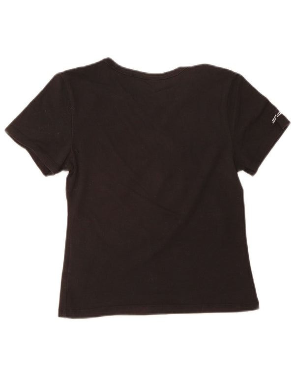 Levi's Womens Graphic T-Shirt Top UK 6 XS Schwarz Baumwolle