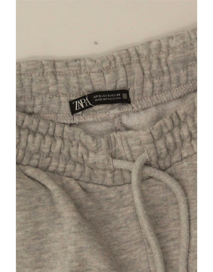 Zara Damen-Trainingshose, Jogginghose, klein, grau gefleckt