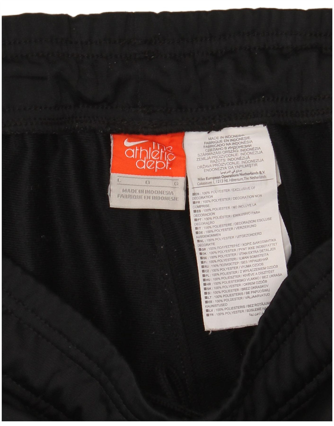 Nike Damen-Trainingshose, Größe 40, Größe L, Schwarz, Polyester
