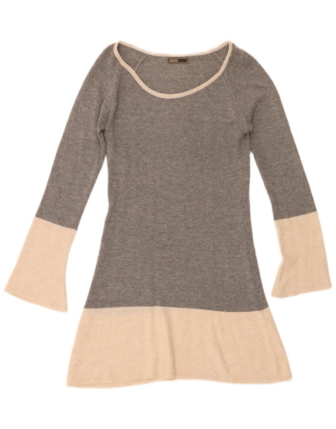 Cesare Paciotti 4US Damen Pulloverkleid IT 42 Mittelgrauer Farbblock