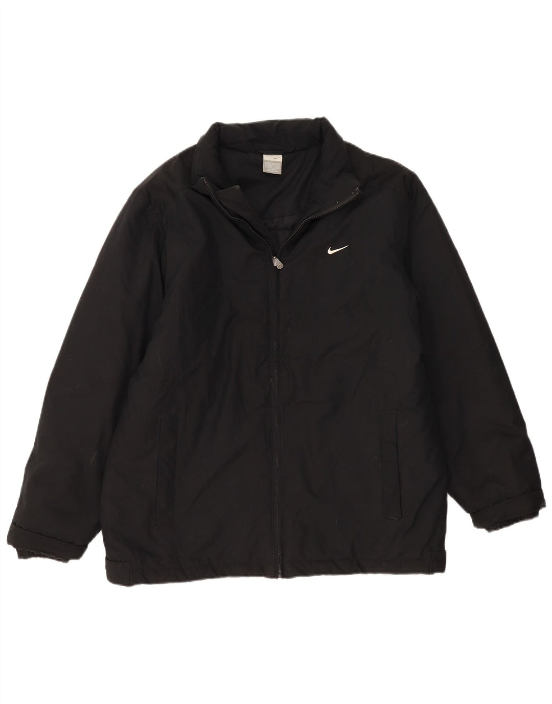 Nike Herren Wattierte Jacke UK 39/41 Medium Schwarz Polyester