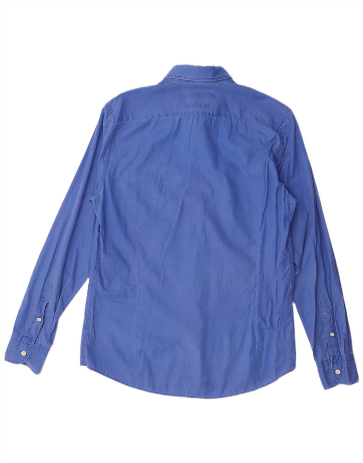 Massimo Dutti Herrenhemd Mittelblau
