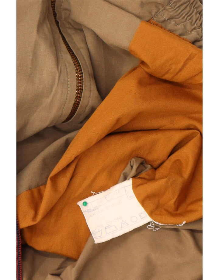 Vintage Herren Bomberjacke IT 52 XL Beige Baumwolle