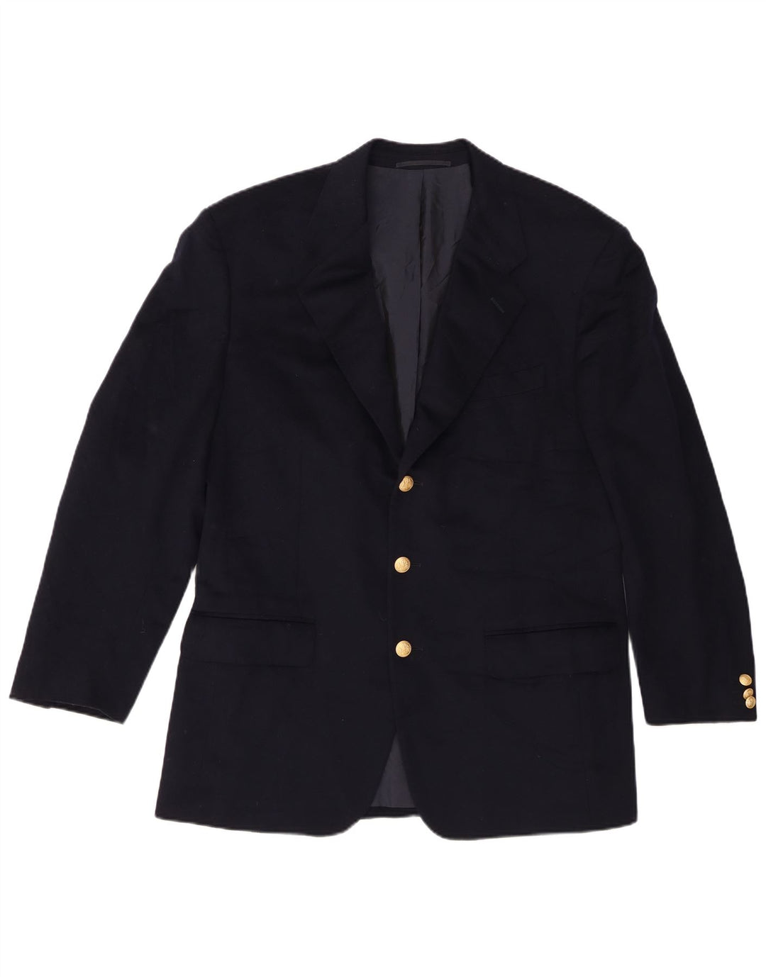 Cantarelli Herren 3-Knopf-Blazerjacke IT 52 XL Marineblaue Wolle