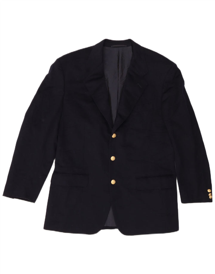 Cantarelli Herren 3-Knopf-Blazerjacke IT 52 XL Marineblaue Wolle