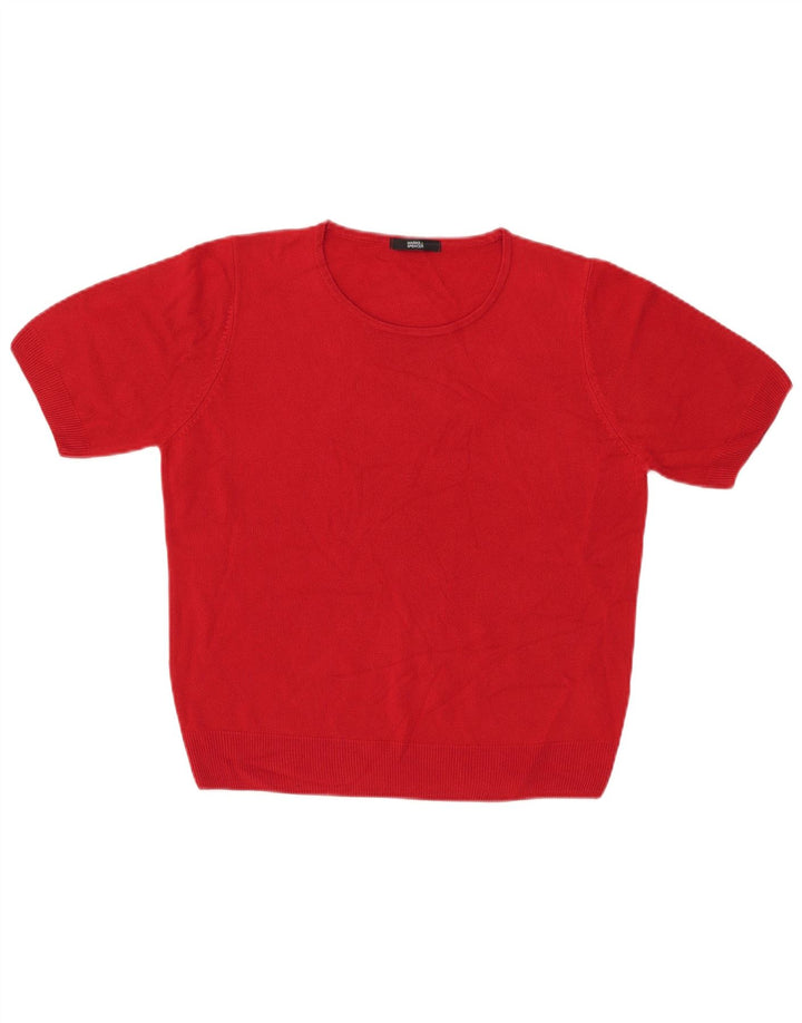 Marks & Spencer Damen-Pullover mit Rundhalsausschnitt, UK 16, Größe L, Rot
