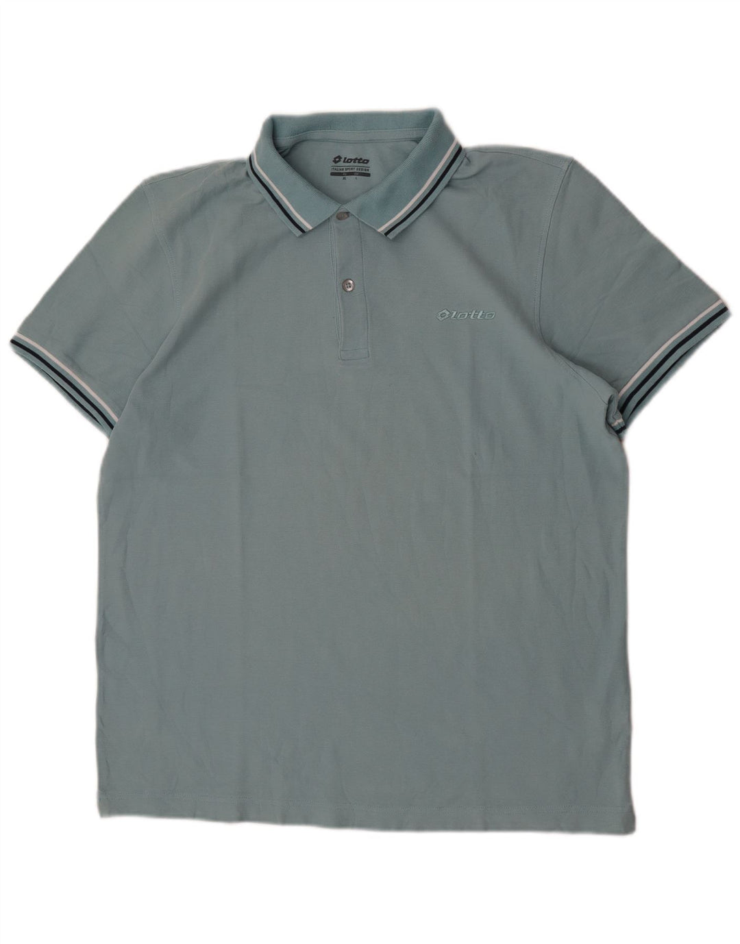 Lotto Herren-Poloshirt, groß, blaue Baumwolle