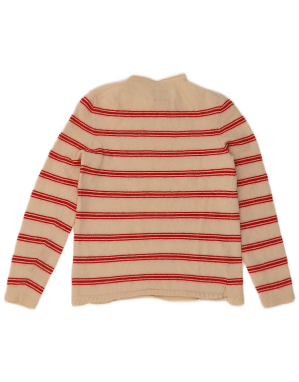 Massimo Dutti Mädchen-Pullover mit Rundhalsausschnitt, 9–10 Jahre, Größe S, gebrochenes Weiß