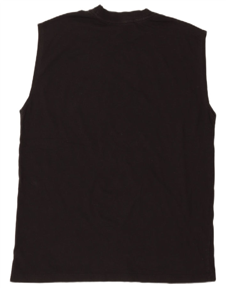 Calvin Klein Jeans Herren Grafik-Weste-Top aus mittelschwarzer Baumwolle