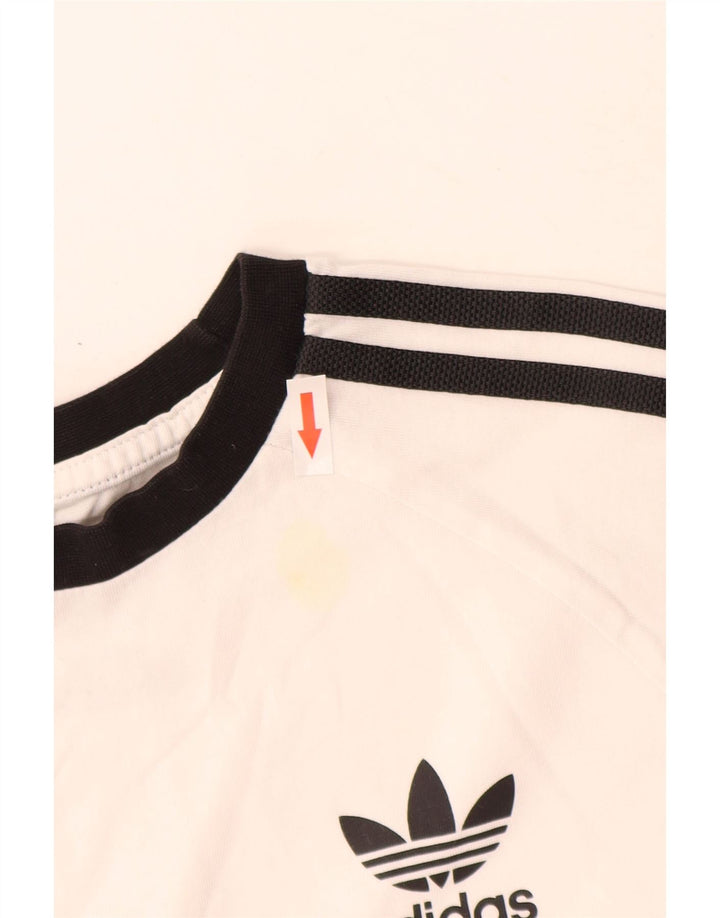 Adidas T-Shirt für Jungen, 7–8 Jahre, weiße Baumwolle