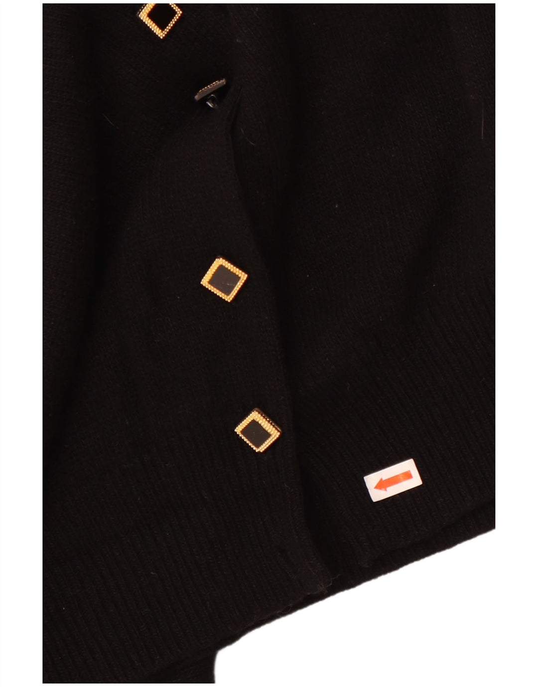 Vintage Damen Cardigan Pullover UK 16 Groß Schwarz