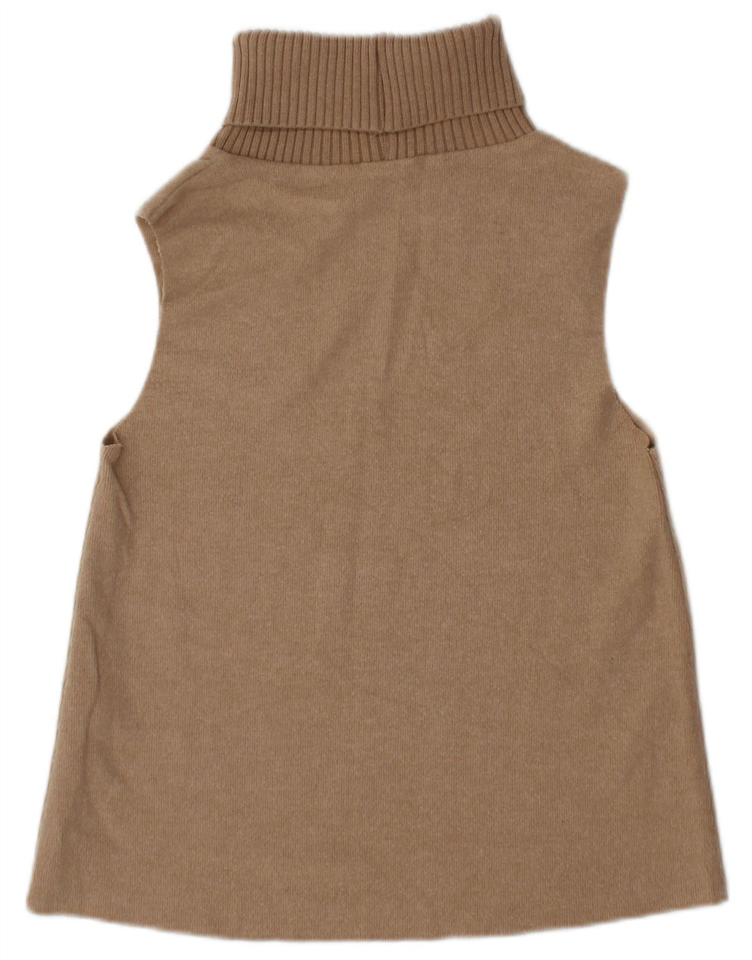 Zara Damen Weste Tank Top UK 10 Small Braune Baumwolle