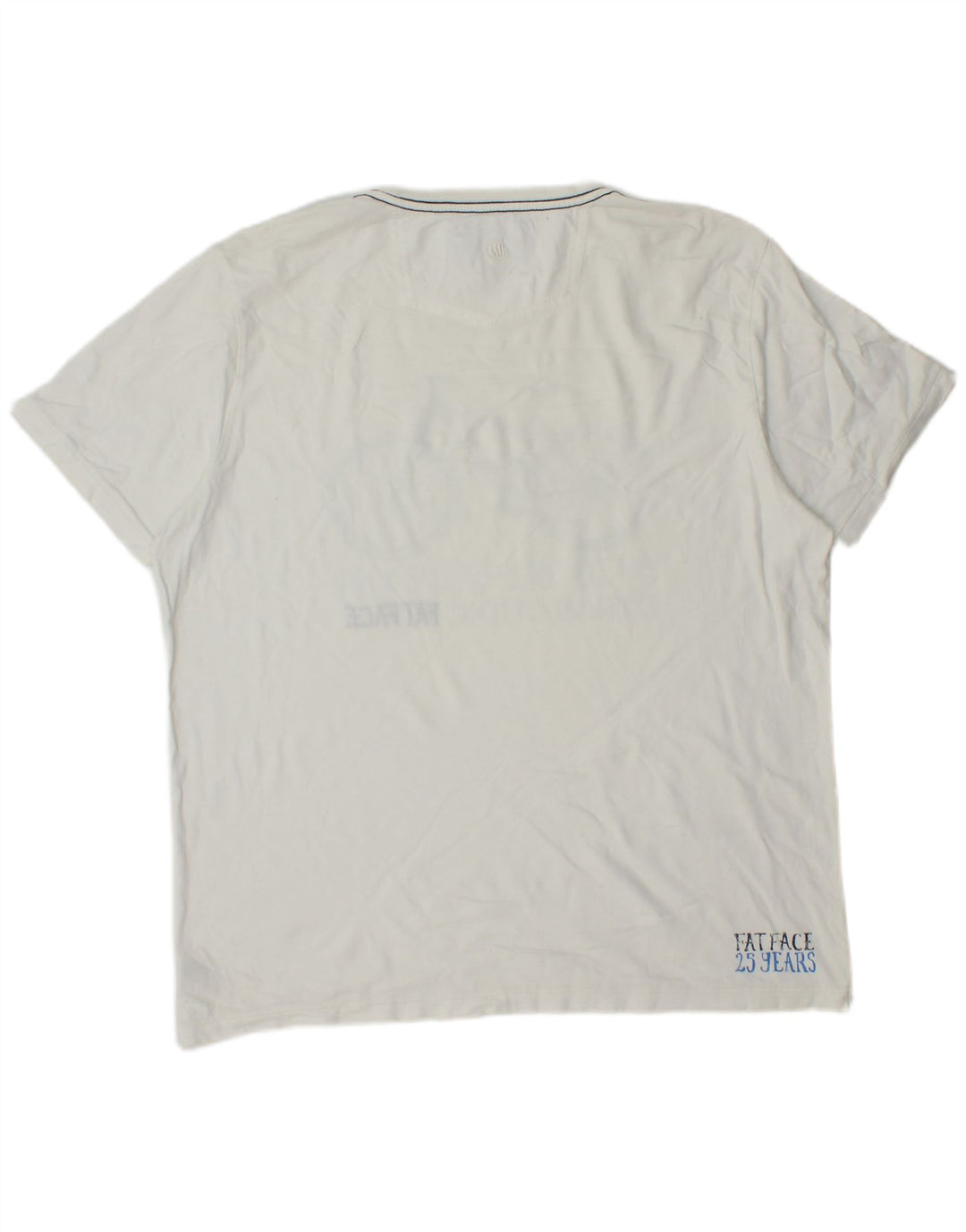 Fat Face Herren-T-Shirt mit Grafik, Größe L, aus weißer Baumwolle