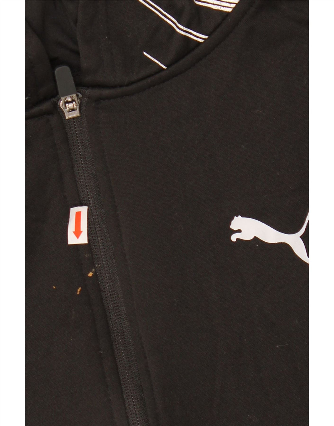 PUMA Jungen Kapuzenpullover mit grafischem Reißverschluss, 10–11 Jahre, mittelschwarzes Polyester