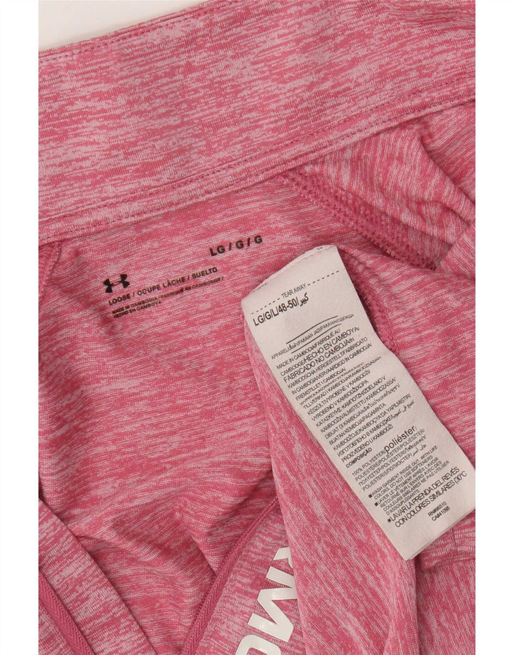 Under Armour Damen-Trainingsanzug mit Grafik-Pullover, Gr. 14, groß, rosa gefleckt