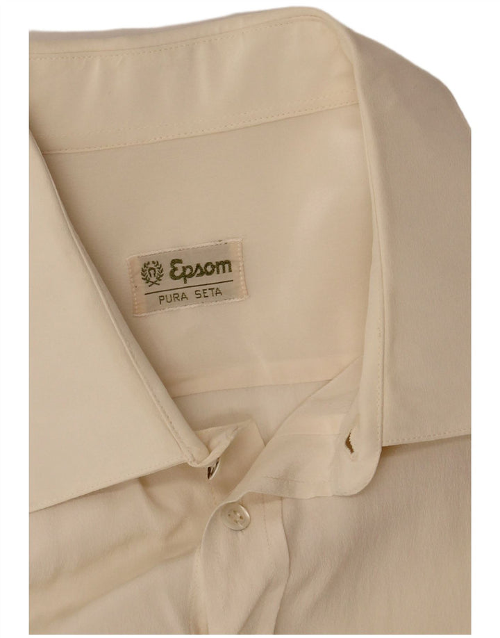Epsom Herrenhemd Medium Off White Silk