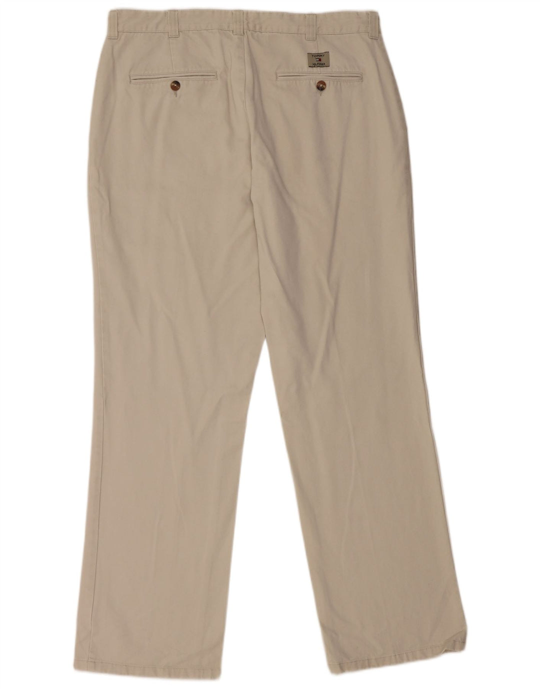 TOMMY HILFIGER Herren gerade Chinohose W36 L32 Beige Baumwolle