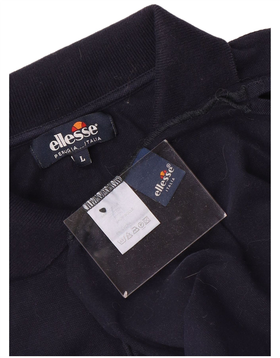 ELLESSE Herren-Poloshirt, große marineblaue Baumwolle