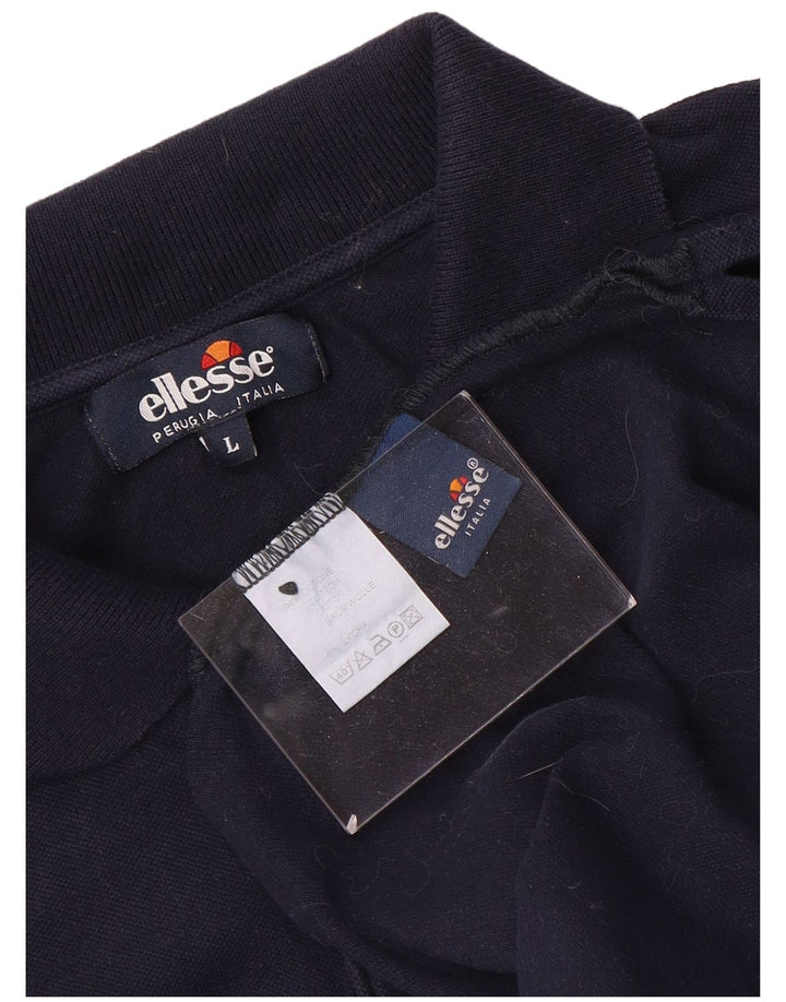ELLESSE Herren-Poloshirt, große marineblaue Baumwolle