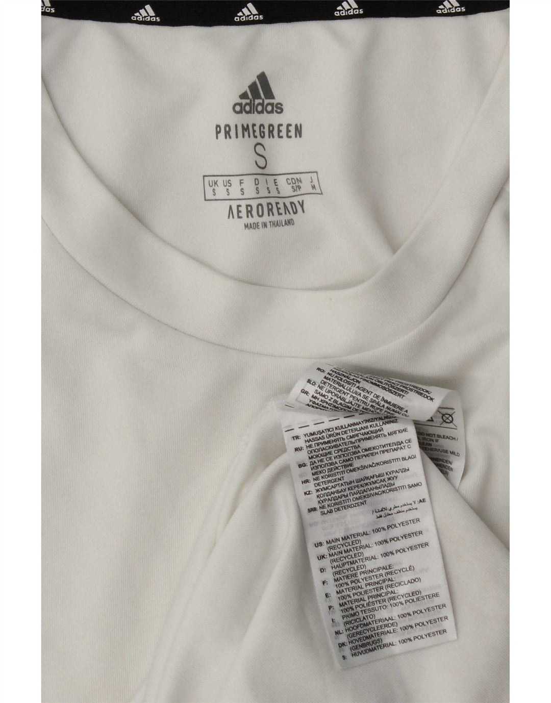 Adidas Herren Aeroready T-Shirt Top Small Weiß Colourblock Polyester
