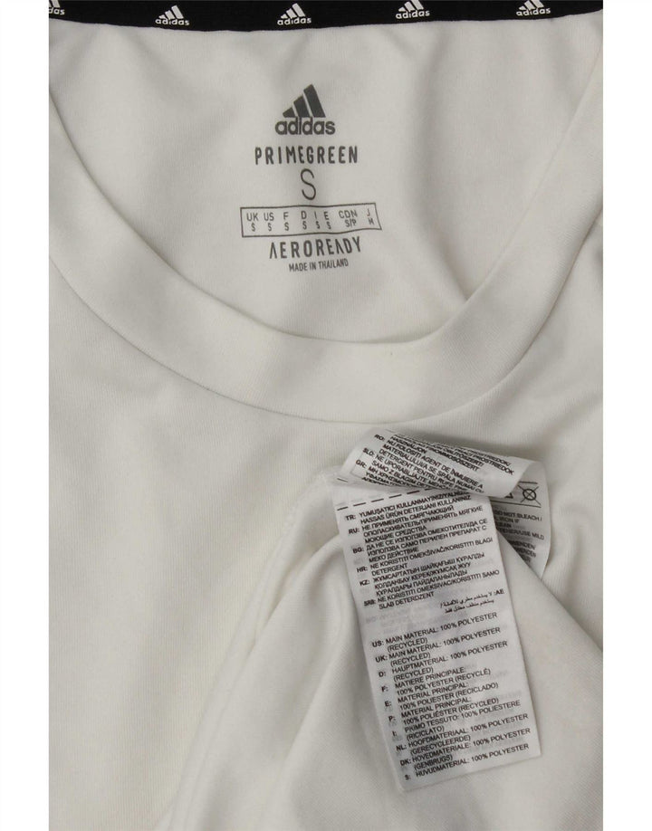 Adidas Herren Aeroready T-Shirt Top Small Weiß Colourblock Polyester